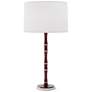 1_Kane 31" High Sugar Plum Polished Nickel Table Lamp w/ Ascot White Shade