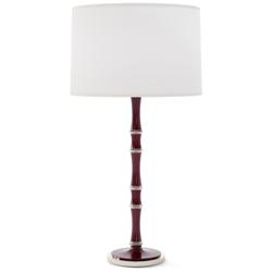 Kane 31" High Sugar Plum Polished Nickel Table Lamp w/ Ascot White Shade
