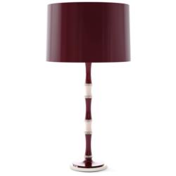 Kane 31" High Sugar Plum Rose Water And Polished Nickel Table Lamp