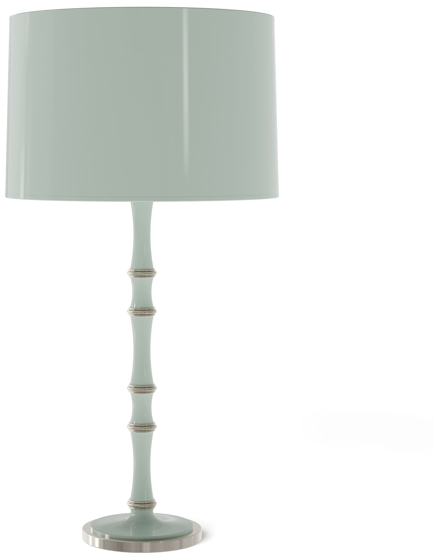 Kane 31"H Celadon Polished Nickel Table Lamp with Celadon Made to Orde
