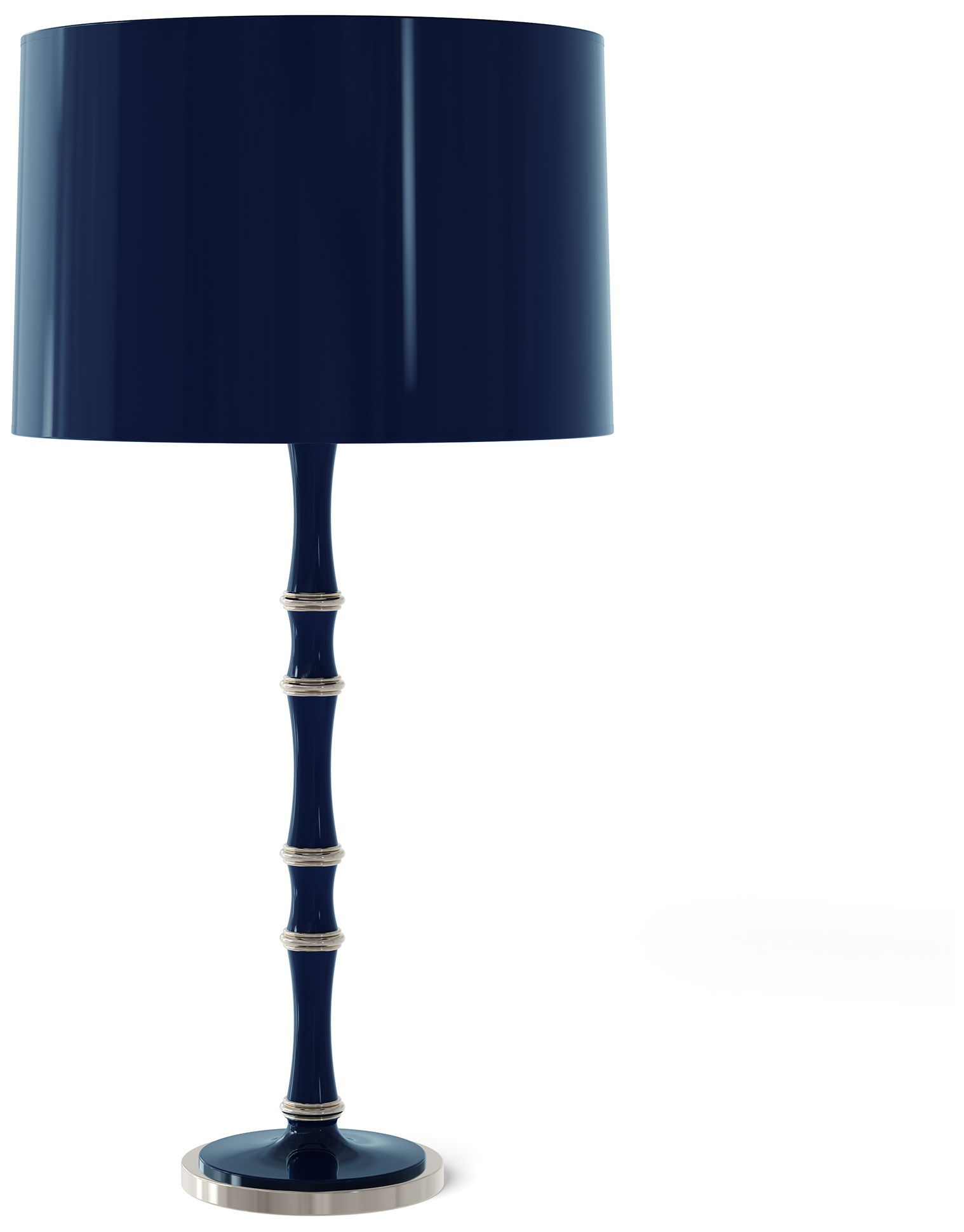 Kane 31"H Midnight Blue Polished Nickel Table Lamp w/Celadon Made to O
