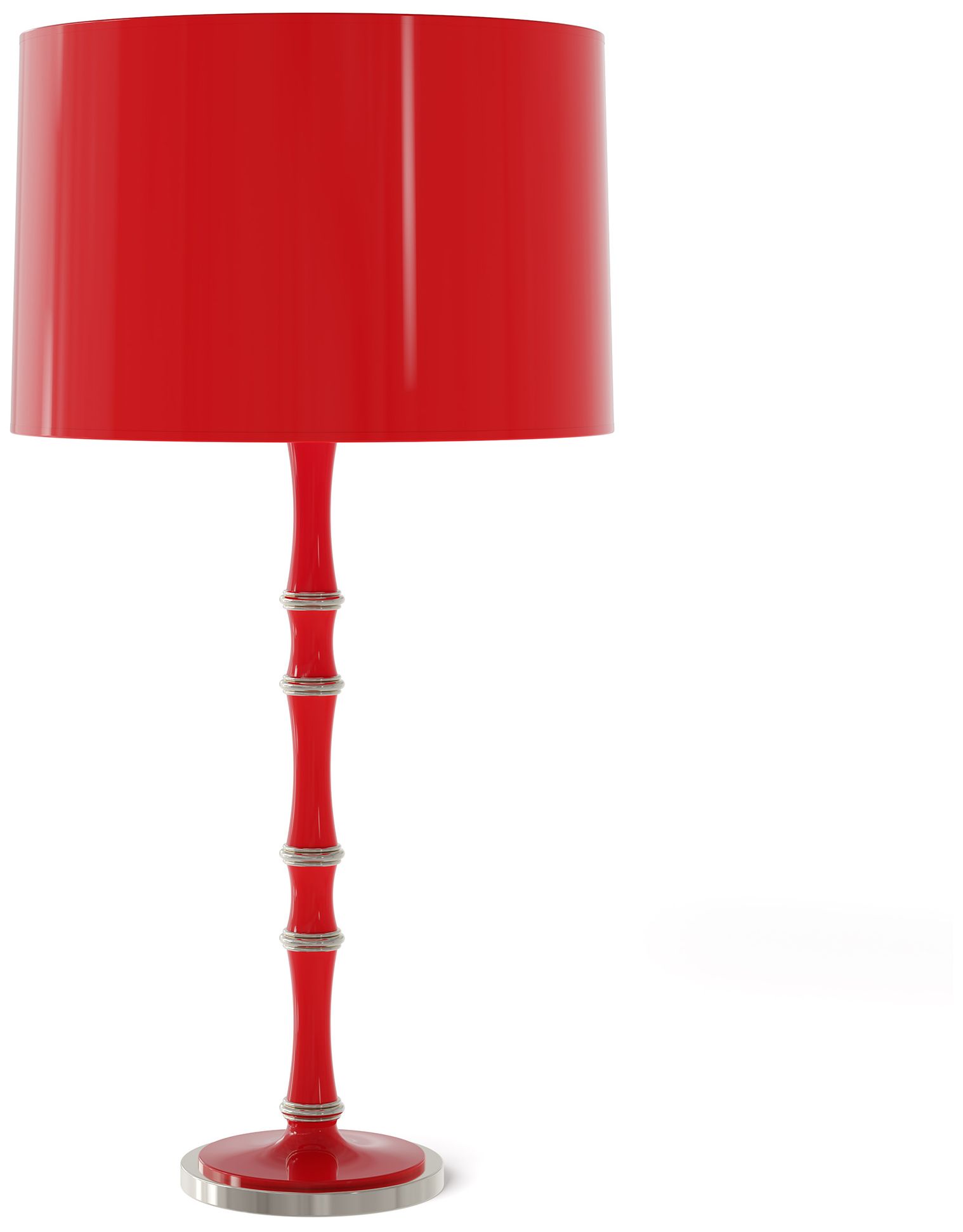 Kane 31"H Ruby Red Polished Nickel Table Lamp with Celadon Made to Ord