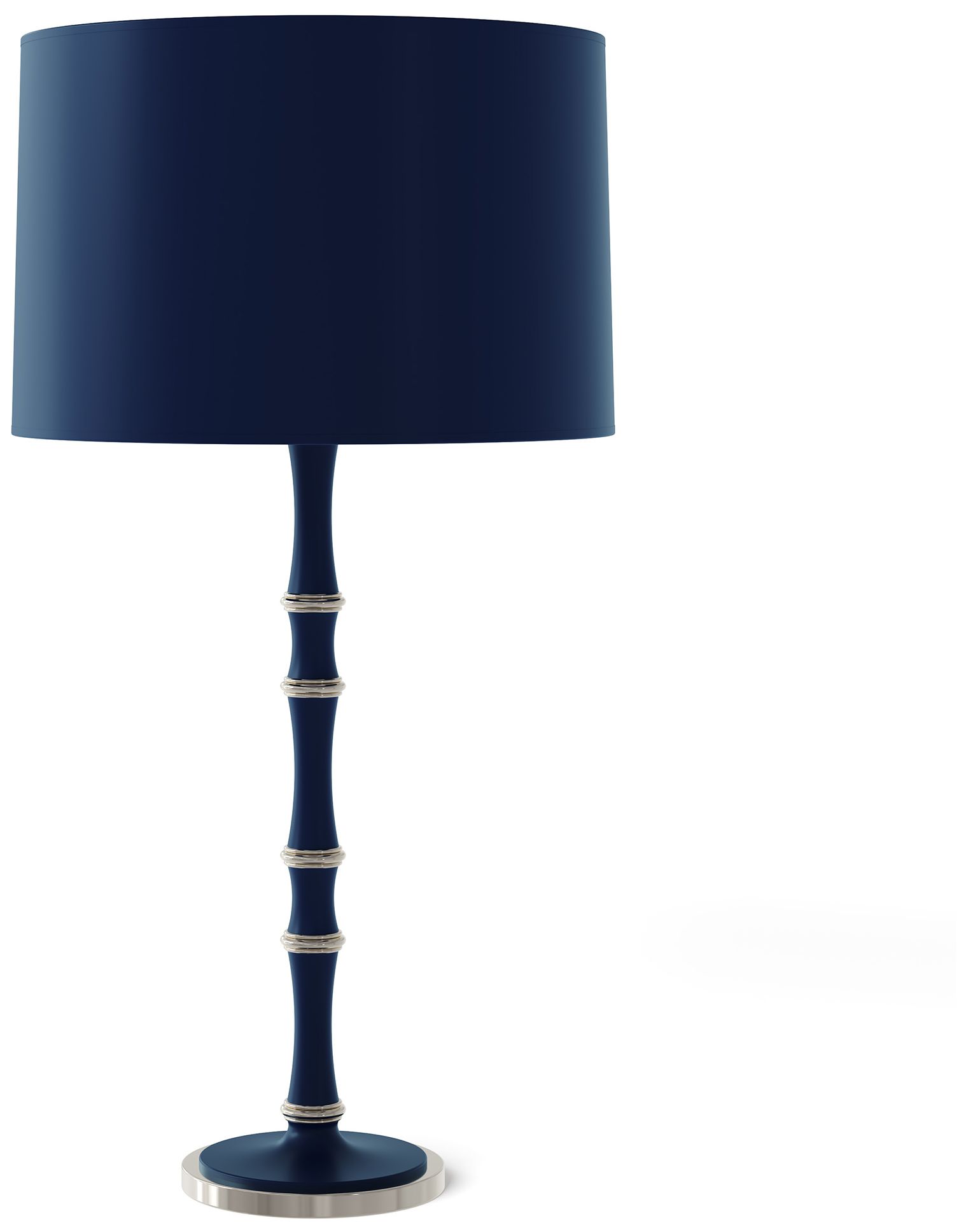 Kane 31" Matte Midnight Blue Nickel Table Lamp w/Celadon Made to Order