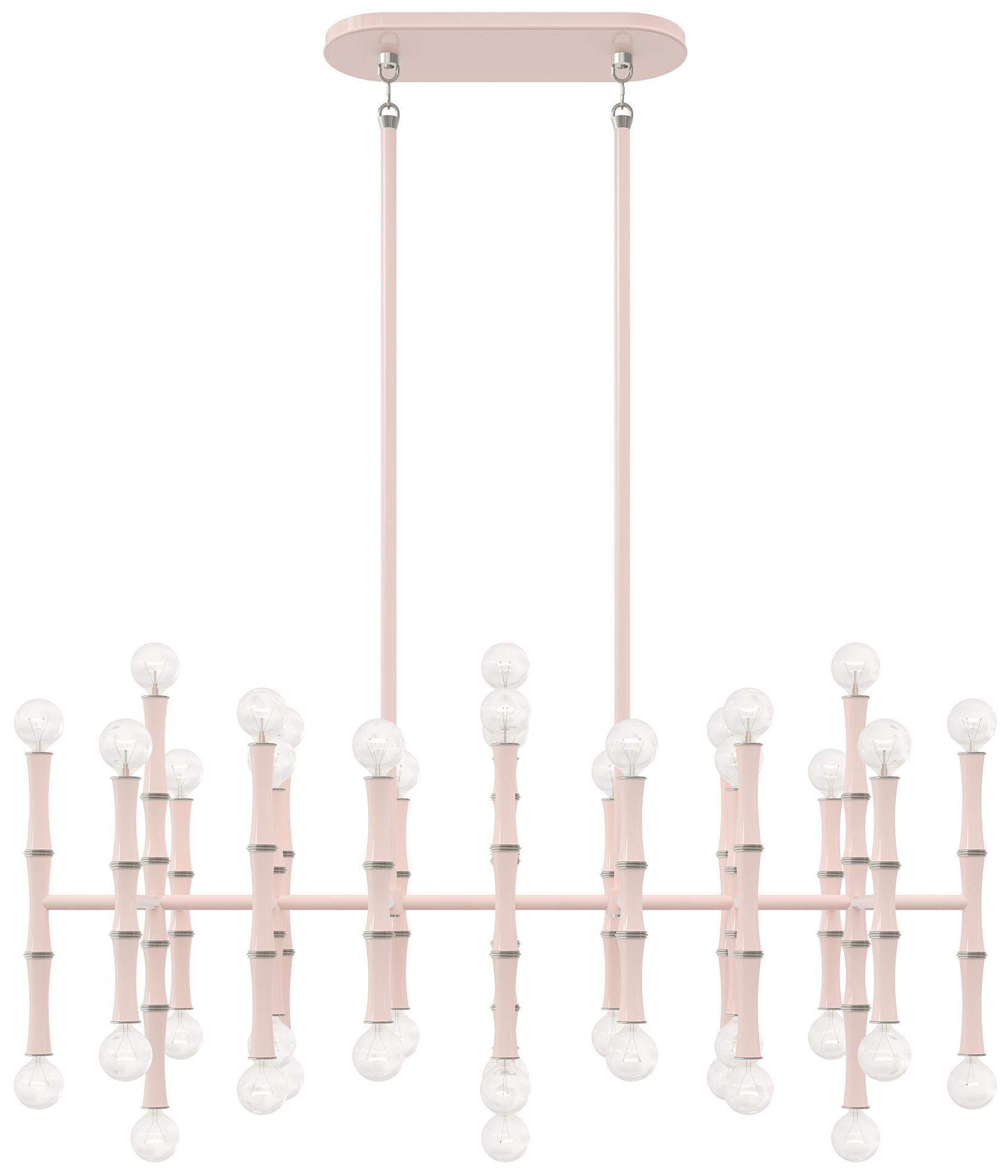 Kane 38.25"W Rose Water Polished Nickel Accent Chandelier Made to Order