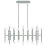 1_Kane 38.25" Wide Celadon Finish Polished Nickel Accent Chandelier