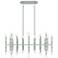 Kane 38.25" Wide Celadon Finish Polished Nickel Accent Chandelier