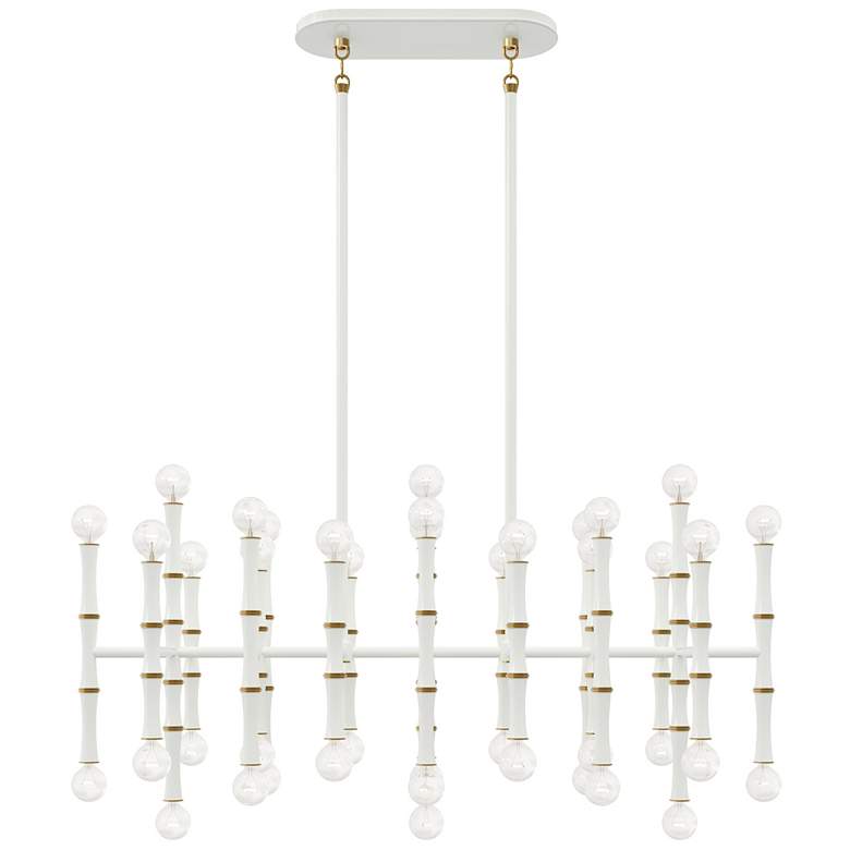 Image 1 Kane 38.25" Wide Daisy Finish Modern Brass Accent Chandelier