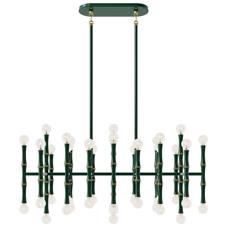 Image 1 Kane 38.25" Wide Jungle And Modern Brass Pendant