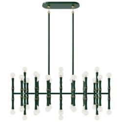 Kane 38.25" Wide Jungle And Modern Brass Pendant