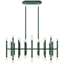 Kane 38.25" Wide Jungle And Polished Nickel Pendant