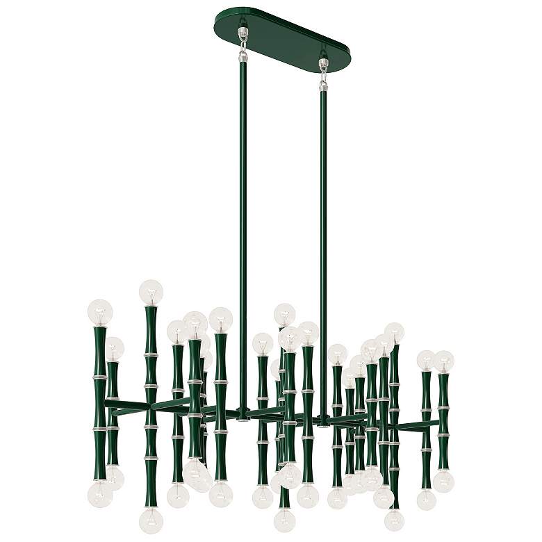 Image 2 Kane 38.25" Wide Jungle And Polished Nickel Pendant more views