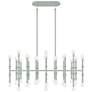 1_Kane 38.25" Wide Matte Celadon Finish Polished Nickel Accent Chandelier