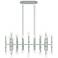 Kane 38.25" Wide Matte Celadon Finish Polished Nickel Accent Chandelier