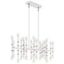 2_Kane 38.25" Wide Matte Daisy And Modern Brass Accents Pendant more views