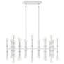 1_Kane 38.25" Wide Matte Daisy And Polished Nickel Accents Pendant
