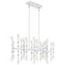 2_Kane 38.25" Wide Matte Daisy And Polished Nickel Accents Pendant more views