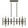 Kane 38.25" Wide Matte Smokey Finish Modern Brass Accent Chandelier