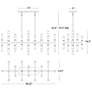 2_Kane 38.25" Wide Matte Smokey Finish Modern Brass Accent Chandelier more views