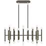1_Kane 38.25" Wide Matte Smokey Finish Polished Nickel Accent Chandelier