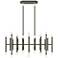 Kane 38.25" Wide Matte Smokey Finish Polished Nickel Accent Chandelier