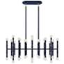 1_Kane 38.25" Wide Midnight Blue And Modern Brass Accents Pendant