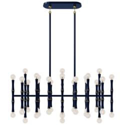 Kane 38.25" Wide Midnight Blue And Modern Brass Accents Pendant