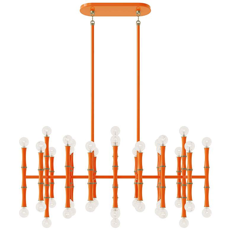Image 1 Kane 38.25" Wide Pumpkin And Modern Brass Pendant