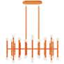 1_Kane 38.25" Wide Pumpkin And Polished Nickel Pendant