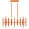 Kane 38.25" Wide Pumpkin And Polished Nickel Pendant
