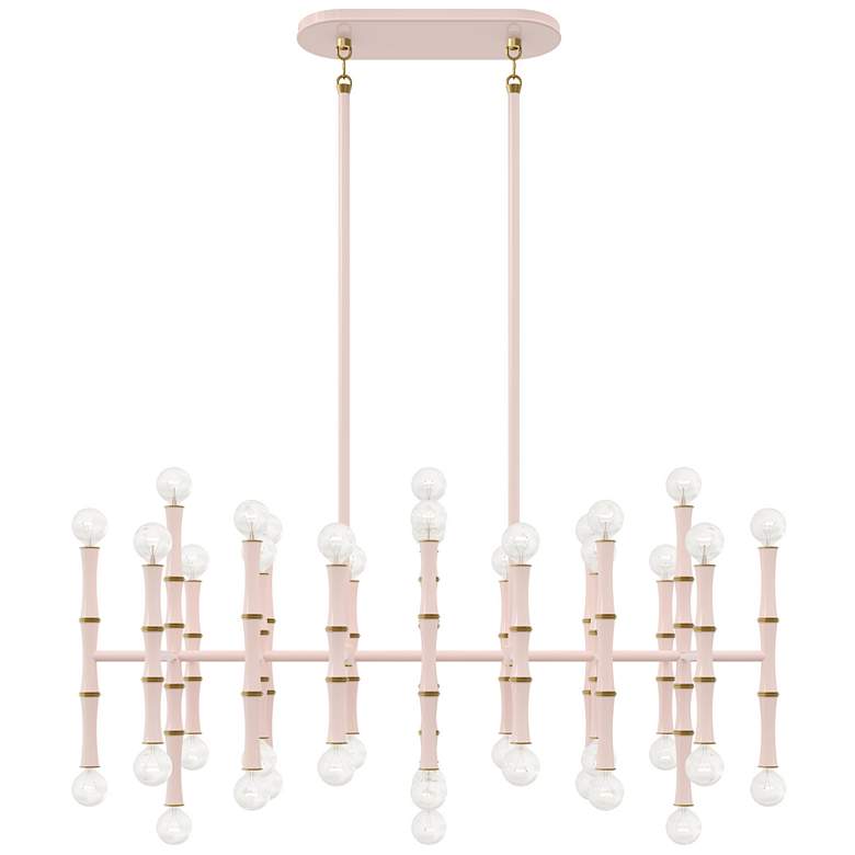Image 1 Kane 38.25" Wide Rose Water Finish Modern Brass Accent Chandelier