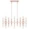 Kane 38.25" Wide Rose Water Finish Modern Brass Accent Chandelier