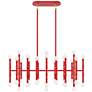 1_Kane 38.25" Wide Ruby Red Finish Modern Brass Accent Chandelier