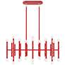 1_Kane 38.25" Wide Ruby Red Finish Polished Nickel Accent Chandelier