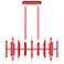 Kane 38.25" Wide Ruby Red Finish Polished Nickel Accent Chandelier