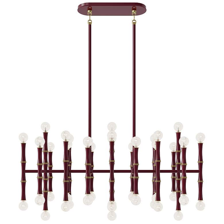 Image 1 Kane 38.25" Wide Sugar Plum And Modern Brass Pendant