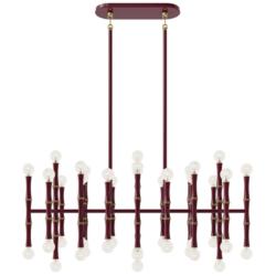 Kane 38.25" Wide Sugar Plum And Modern Brass Pendant