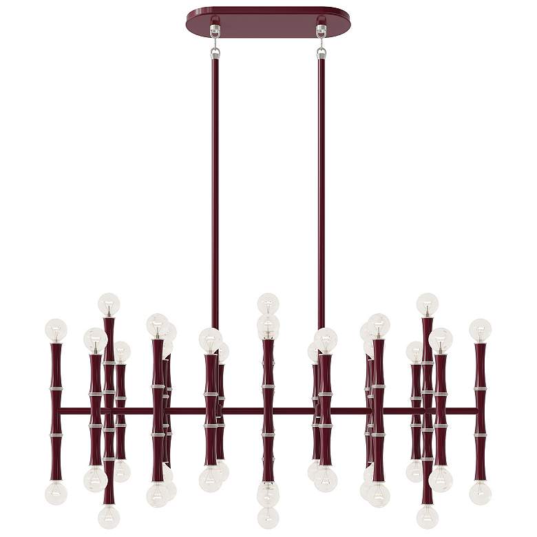 Image 1 Kane 38.25" Wide Sugar Plum And Polished Nickel Pendant