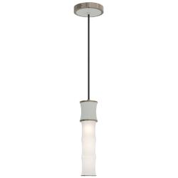 Kane 5" Wide Celadon Finish Polished Nickel Accent Pendant