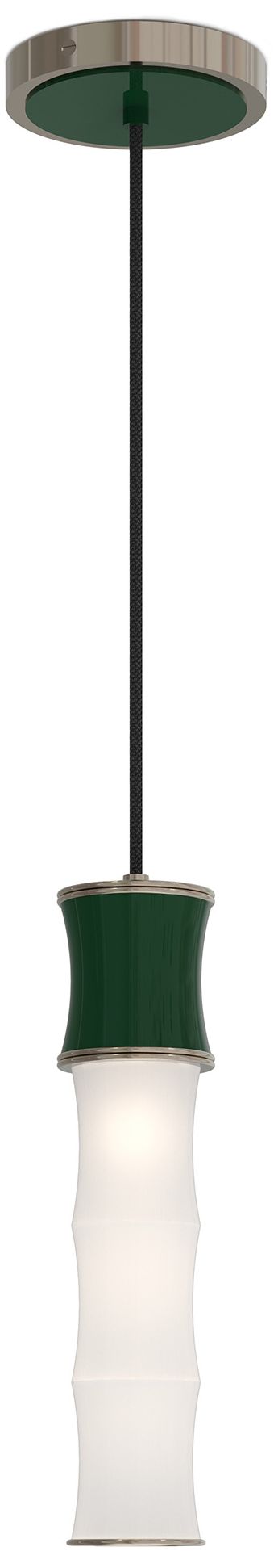 Kane 5" Wide Jungle Finish Polished Nickel Accent Pendant - Made to Order