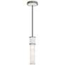 1_Kane 5" Wide Matte Daisy Finish Polished Nickel Accent Pendant
