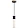 Kane 5" Wide Midnight Blue Finish Modern Brass Accent Pendant