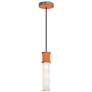 1_Kane 5" Wide Pumpkin Finish Polished Nickel Accent Pendant