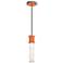 Kane 5" Wide Pumpkin Finish Polished Nickel Accent Pendant