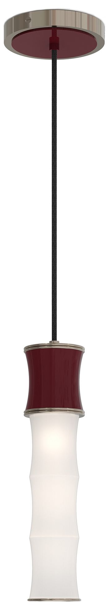 Kane 5" Wide Sugar Plum Finish Polished Nickel Accent Pendant Made to Order