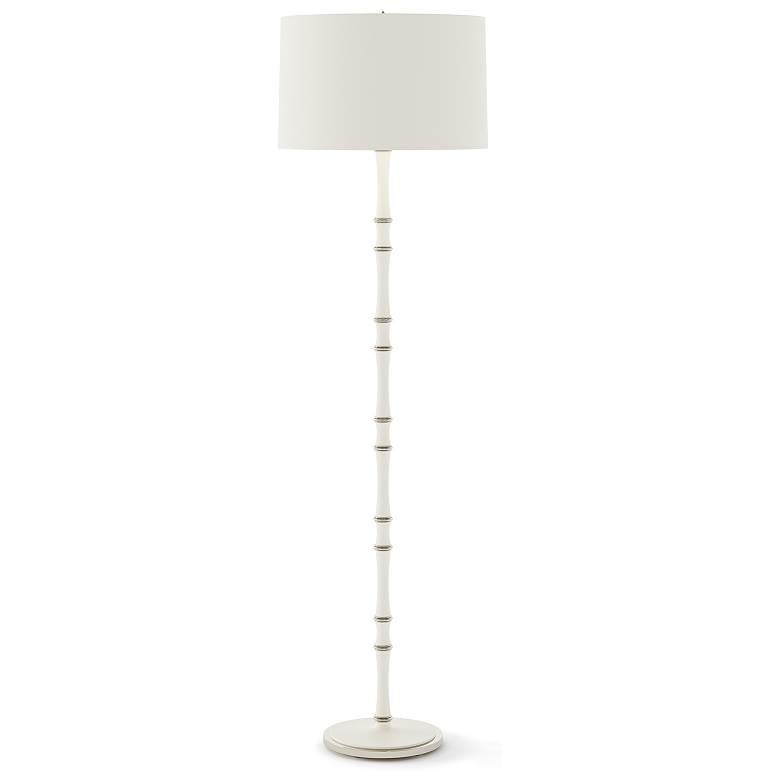 Image 1 Kane 64.5"H Daisy And Nickel Floor Lamp w/ Daisy Painted Shade