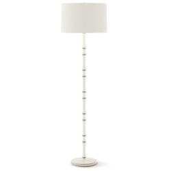 Kane 64.5"H Daisy And Nickel Floor Lamp w/ Daisy Painted Shade