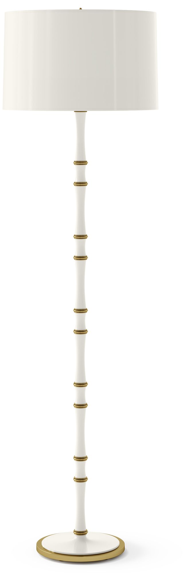Kane 64.5"H Daisy Modern Brass Floor Lamp with Celadon Made to Order