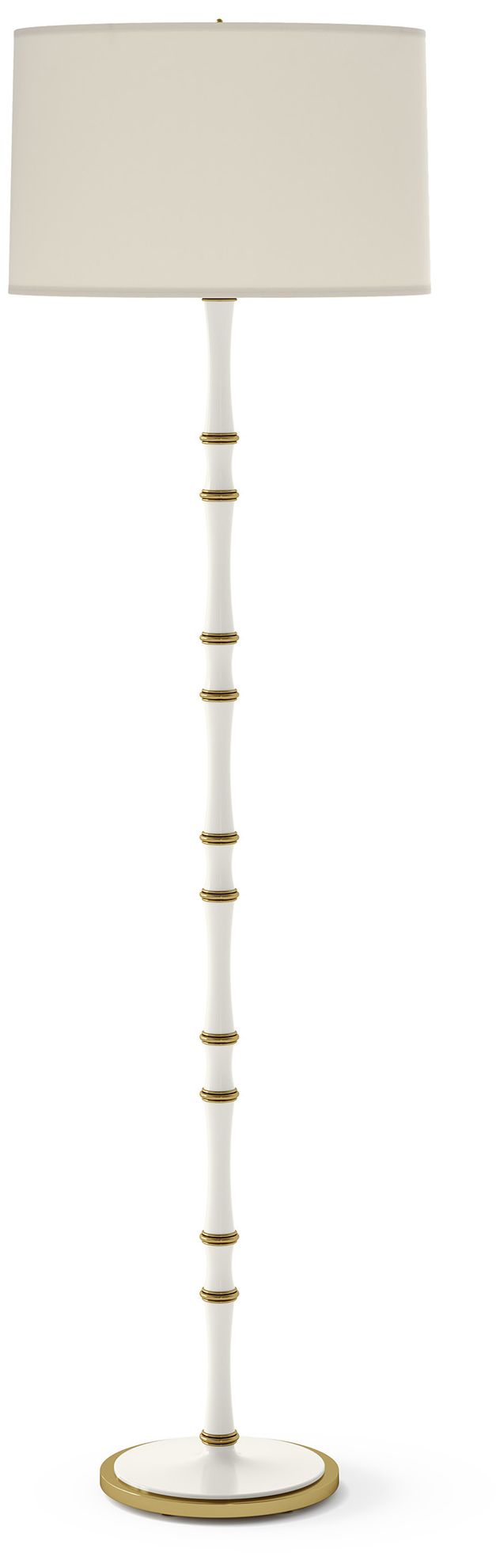 Kane 64.5"H Daisy Modern Brass Floor Lamp with Fondine Made to Order
