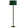 Kane 64.5"H Jungle And Modern Brass Floor Lamp w/ Jungle Painted Shade