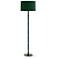 Kane 64.5"H Jungle And Nickel Floor Lamp w/ Jungle Painted Shade